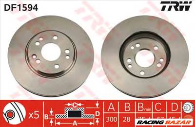 TRW DF1594 - féktárcsa MERCEDES-BENZ