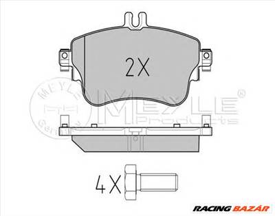 MEYLE 025 253 2619/PD - fékbetét MERCEDES-BENZ