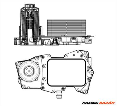 NRF 31827 - Olajhűtő, motorolaj LAND ROVER