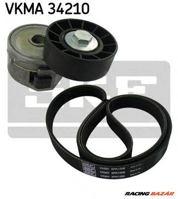 SKF VKMA 34210 - hosszbordás szíj készlet FORD