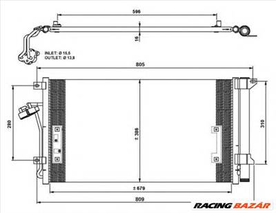 NRF 35639 - klíma kondenzátor AUDI PORSCHE VW