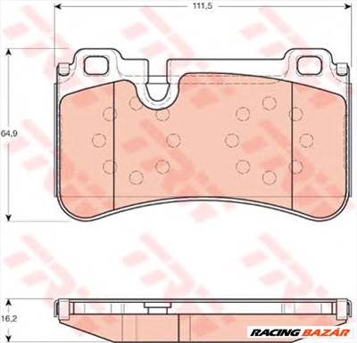 TRW GDB1711 - fékbetét MERCEDES-BENZ VOLVO