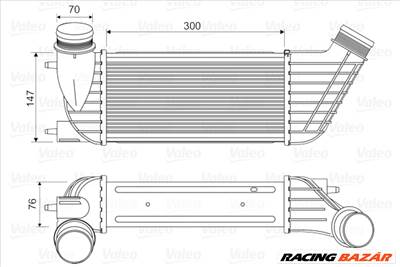 VALEO 818651 - töltőlevegő-hűtő CITROËN FIAT PEUGEOT