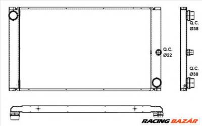 NRF 53091 - Vízhűtő (Hűtőradiátor) BMW