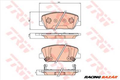 TRW GDB3621 - fékbetét HYUNDAI KIA