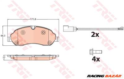 TRW GDB2117 - fékbetét FORD FORD (JMC)