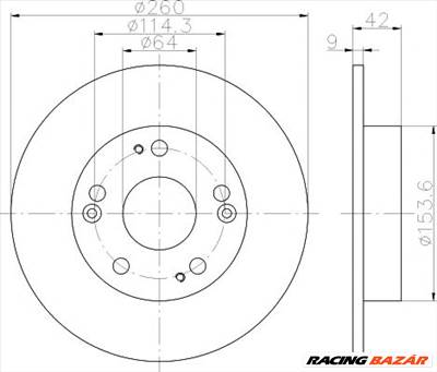 TEXTAR 92164303 - féktárcsa ACURA GREAT WALL HONDA HONDA (DONGFENG)