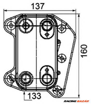 NRF 31234 - Olajhűtő, motorolaj MERCEDES-BENZ