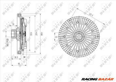 NRF 49640 - hűtőventillátor viszkokuplung BMW