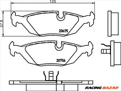 TEXTAR 2067502 - fékbetét ALPINA BMW