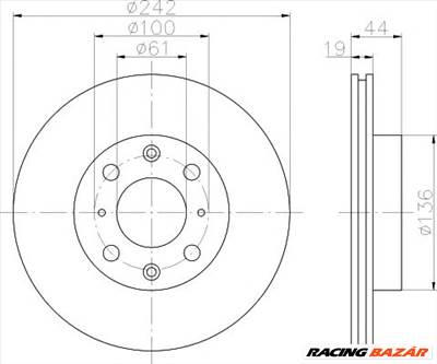 TEXTAR 92060700 - féktárcsa ACURA HONDA