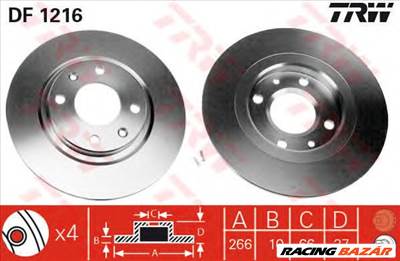 TRW DF1216 - féktárcsa CITROËN PEUGEOT