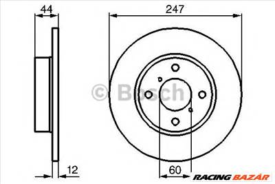 BOSCH 0 986 479 B45 - féktárcsa OPEL SUZUKI VAUXHALL