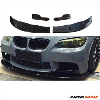 BMW E90 E91 M3 lökhárító toldat, splitter, lippe fényes fekete