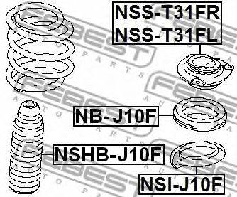 FEBEST NSI-J10F - rugótányér INFINITI NISSAN NISSAN (DONGFENG)