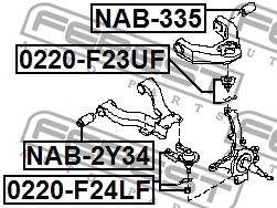 FEBEST NAB-335 - Lengőkar szilent NISSAN