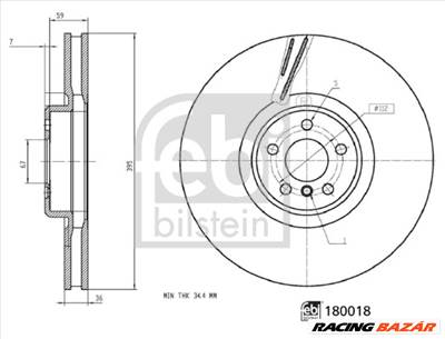 FEBI BILSTEIN 180018 - féktárcsa BMW