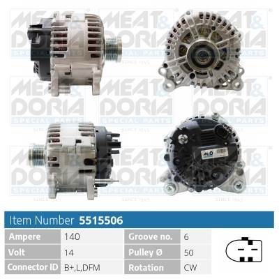 MEAT & DORIA 5515506 - generátor AUDI SEAT SKODA VW