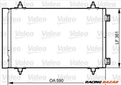 VALEO 814366 - klíma kondenzátor CITROËN FIAT LANCIA PEUGEOT