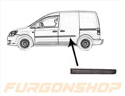 VW Caddy hátsó sárvédő díszléc,bal. 2004-2010