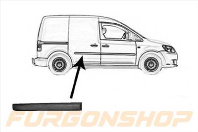 VW Caddy hátsó sárvédő díszléc,jobb. 2004-2010