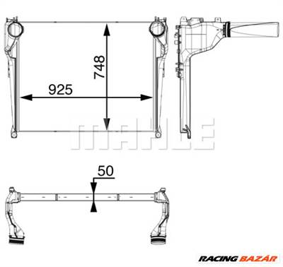 MAHLE CI 34 000P - töltőlevegő-hűtő MERCEDES-BENZ