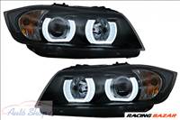 BMW E90/E91 2005.03-2008.08 Fekete 3D-s U-TÍPUS HID H7 Első Lámpa