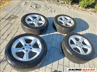  16" használt Mercedes alufelni, rajta 205/55 es 225/50 újszerű Hankook nyári gumi