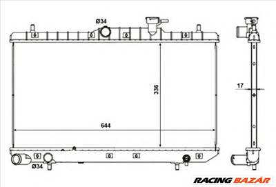 NRF 56155 - Vízhűtő (Hűtőradiátor) HYUNDAI