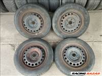 VW/Audi/Seat/Skoda 6J 15" 5x112 lemezfelni szett jó állapotú Hankook nyárigumival