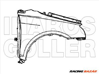 Toyota Avensis 2006-2008 - Első sárvédő, jobb nem oldalvillogós