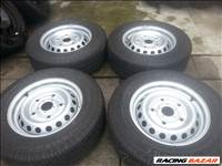  5x160 lyukosztású újszerű gyári Ford Transit lemezfelni, rajta 215/65R15C Continental nyári gumi