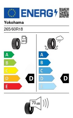 Yokohama Geolandar H/T G038 265/60 R18 110V M+S nyári gumi 2. kép