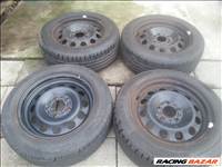  5x120 lyukosztású 16" gyári BMW lemezfelni, rajta 205/55 Continental 7 mm-es nyári gumi