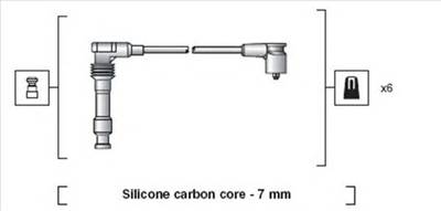 MAGNETI MARELLI 941318111050 - gyújtókábel szett OPEL