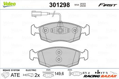 VALEO 301298 - fékbetét FIAT