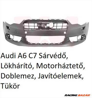 Audi A6 C7 2010-2018 Első Lökhárító 4G0807065AGRU 