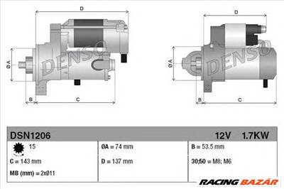 DENSO DSN1206 - önindító MERCEDES-BENZ