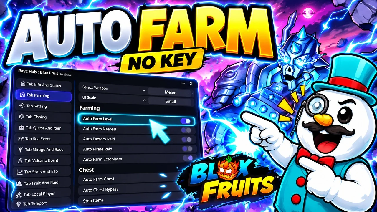 Ravz Hub Script for Blox Fruits (No Key) | RblxScript