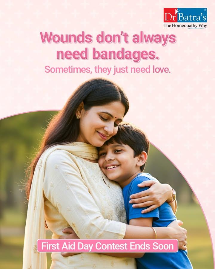 Some people are our instant comfort.
A voice, a hug, or even a smile — and suddenly, the world feels lighter.

This #WorldFirstAidDay, tell us… who’s YOUR true First Aid in life? 🩹💙

✨ How to join:
1️⃣ Mention your “First Aid person” in the comments below
2️⃣ Tell us why they’re your First Aid 💬
3️⃣ 25 most heartfelt entries will win a Dr Batra’s® Special First Aid Kit ✨

Hurry! Contest ends on 30th September 2025!

Because healing isn’t always medicine… sometimes, it’s love. 🌟
.
.
#DrBatras #DrBatrasHealthcare #FirstAidDayAwareness #FirstAidDay #SideEffectsFree #NaturalHealing #FirstAidDayContest #HomeopathyForLife #DrBatrasCare #Topical #HealthyIndia #ContestAlert #ContestTime 

