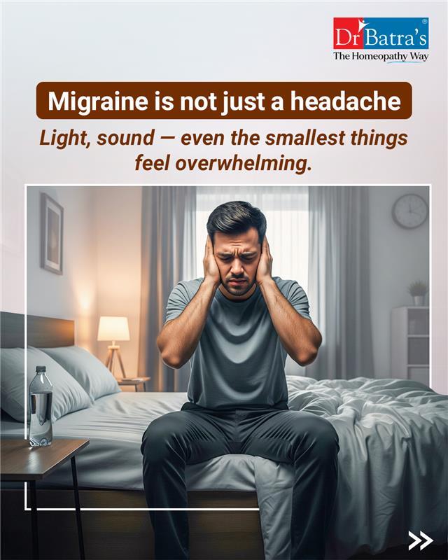 It’s not just a headache. If you’ve ever experienced migraines, you know it’s so much more — flashing lights, nausea, numbness, and a mind that can't stop thinking. At Dr Batra’s®, we treat migraines with personalised homeopathy that doesn’t just mask the pain, but helps you heal from within. #AbJeetoJaddSe🌿

✨ Let comfort be more than temporary.

📞 Call: +91 91671 91671
🌐 Visit: www.drbatras.com
.
.
#DrBatras #DrBatrasHealthcare #NaturalHealing #HomeopathyCare #MigraineRelief #HomeopathyHealing #PainFreeLiving #ChronicMigraine #NaturalCare #HealingFromWithin