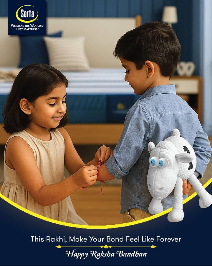 What did you get your sister this Rakhi? How about the gift of perfect sleep?

#HappyRakshaBandhan #SertaComfort
#Sertaindia #sertamattress #Luxurymattress #Happyrakhi #Rakhi2025 #Sertasheep #SertaSleep