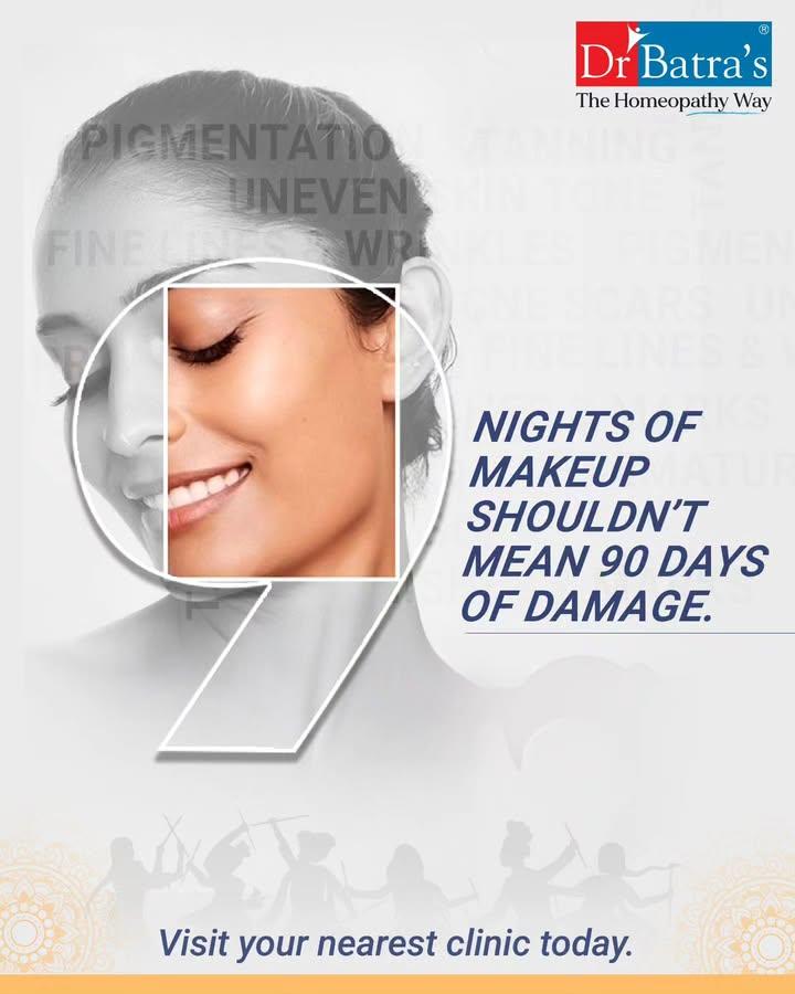 🌟 After 9 nights of festivities, your skin deserves a little extra love. All that makeup, dancing, and outdoor exposure can leave your skin feeling dull and damaged. But don’t worry - it’s never too late to bounce back! 

Whether it’s post-makeup recovery, fighting skin irritation, or bringing back that fresh, radiant glow, we’ve got you covered. Our expert treatments are designed to bring your skin back to life - no matter what the festival left behind 💖

✨ Visit your nearest Dr Batra’s® Clinic today and get the skin care you deserve! Because 9 nights of celebration shouldn’t mean 90 days of damage. 

#DrBatras #DrBatrasHealthcare #ExpertCareForAll #HomeopathyHealing #HolisticHealth #TheHomeopathyWay #PostNavratriGlow #HealthySkin #RejuvenateYourSkin