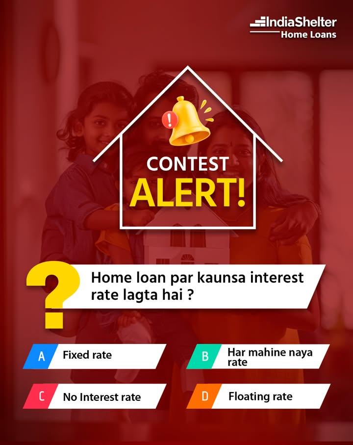 September Contest Alert!!

Comment down the correct answer.

How to participate

1. Like our last 5 posts
2. Follow all our social media handles
3. Tag 3 friends and comment the right answer

Hurry, don't miss out

#homeloans #IndiaShelter #ContestAlert #SeptemberContest #ContestTime #Sepchallenge