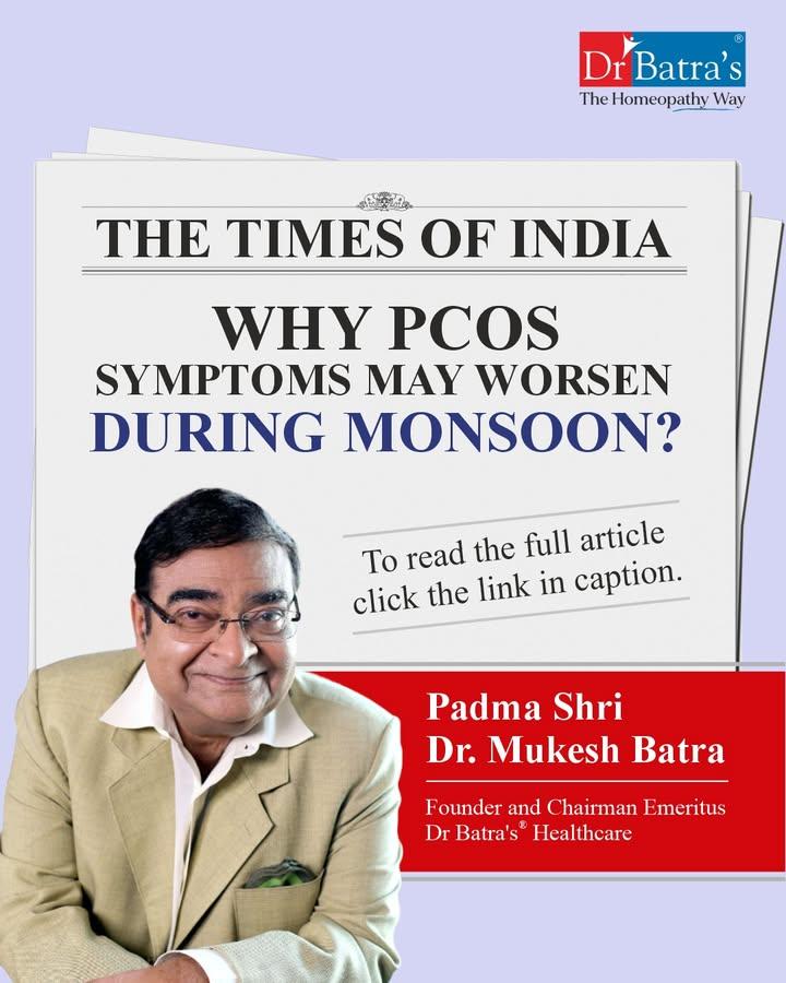 Why PCOS May Worsen During Monsoon ☔

In a recent Times of India article, Padma Shri Dr. Mukesh Batra shares expert insights into why PCOS symptoms tend to flare up during the monsoon—and what women can do to manage them effectively.

💡 Homeopathy offers a holistic approach, addressing underlying causes such as insulin resistance and emotional distress, helping to restore hormonal balance naturally.

✨ Learn how seasonal changes, humidity, and stress may impact your symptoms—and how to stay in control.

Read more:
https://timesofindia.indiatimes.com/life-style/health-fitness/health-news/why-pcos-symptoms-may-worsen-during-monsoon-and-what-women-can-do-about-it/articleshow/121332726.cms 
.
.
#PCOSAwareness #MonsoonHealth #WomensHealth #DrBatras #DrBatrasHealthcare #HolisticHealing #Homeopathy #NaturalCare #MindBodyBalance #TheHomeopathyWay #HealingForAll #AbJeetoJaddSe