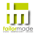 Tailor made signs and embroidery - logo