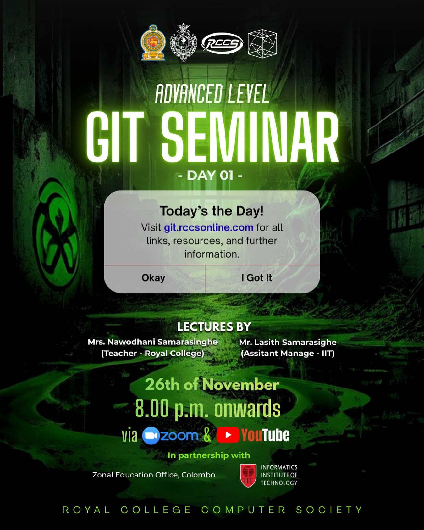 Get ready to excel in the field of IT and Informatics with the Advanced Level GIT Seminar on Day 1. 