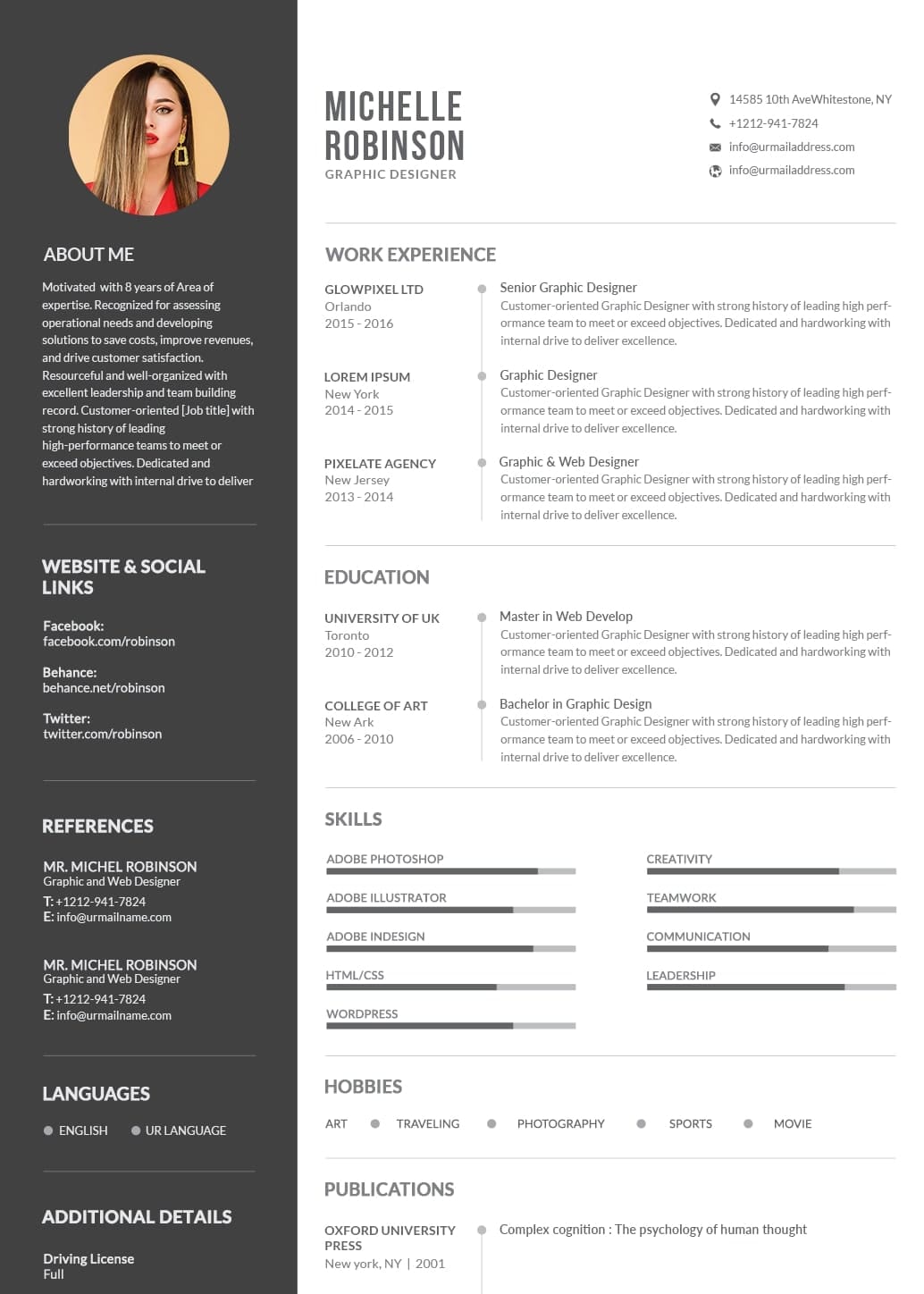 resume format for online