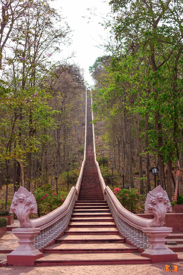 Фото на лестнице в парке