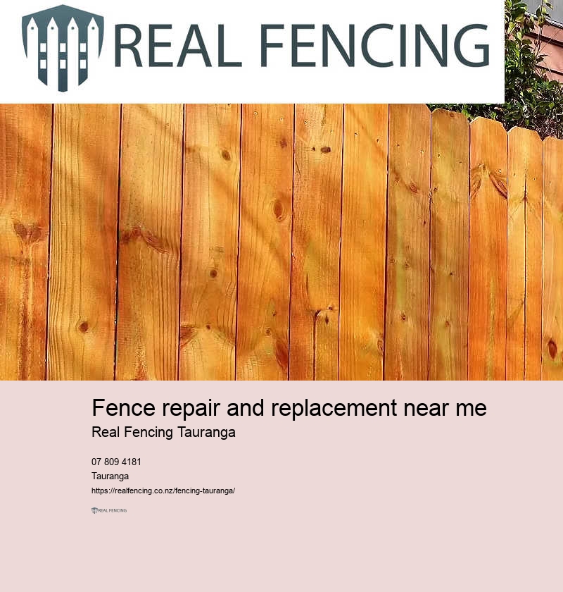 Fence repair and replacement near me